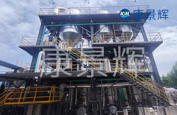 15T/H氯化鈉三效蒸發器_316L強制循環三效蒸發器